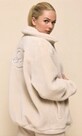GUESS AMALIA SHERPA FULL ZIP SWEATHIRT