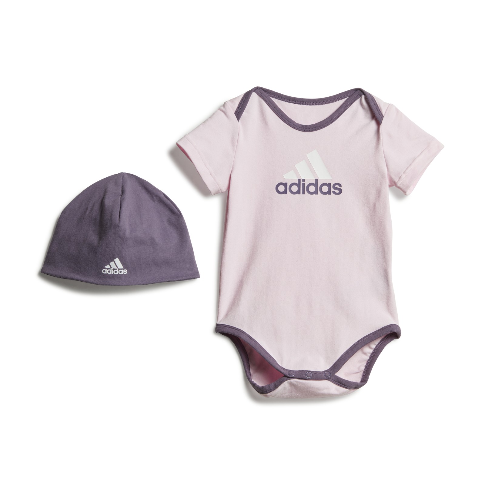 adidas Essentials Big Logo Bodysuit and Beanie Gift Set Kids 98