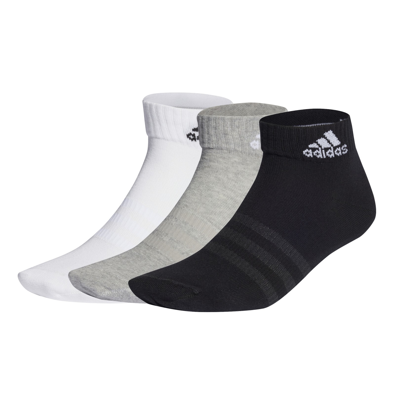 adidas Thin and Light Ankle Socks 3 Pairs XL