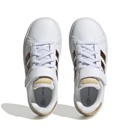 adidas Grand Court Sustainable Lifestyle Court Elastic Lace and Top Strap Shoes