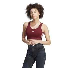 adidas Essentials 3-Stripes Crop Top With Removable Pads