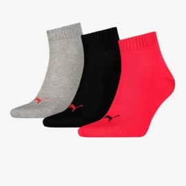 PUMA UNISEX QUARTER PLAIN 3P SOCKS