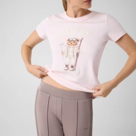 GUESS FABRIZIA SKIING BEAR CN SS T-S